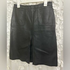 EUC Black leather skirt
